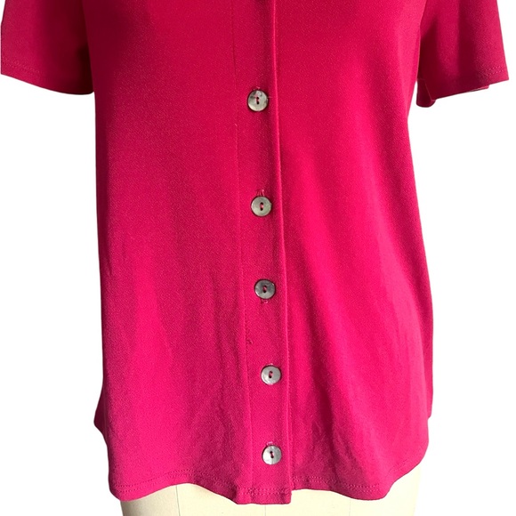NWT Green Envelope Los Angeles Fuchsia Pink Button Down Cardigan - Picture 4 of 7